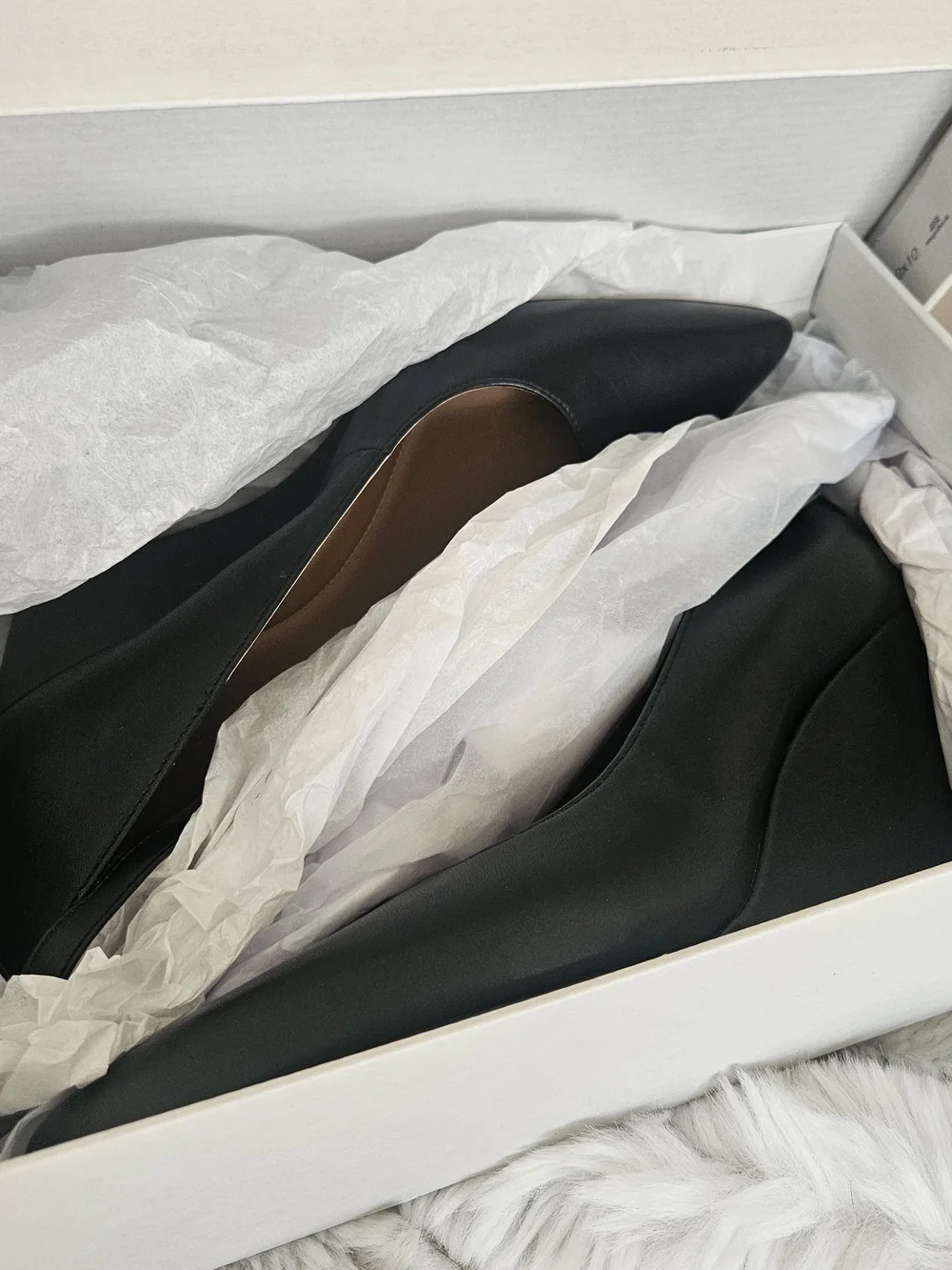 Nordstrom 'Piper' - Black Pointed Wedge Pumps with Ankle Strap